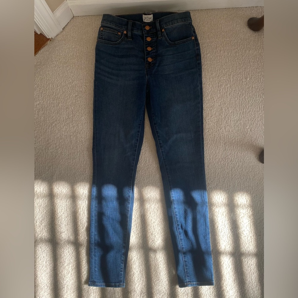 NWT JCrew button front toothpick jeans